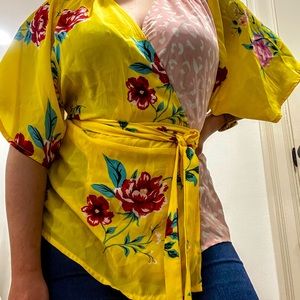 Floral blouse for women- summer t-shirt with bright colors